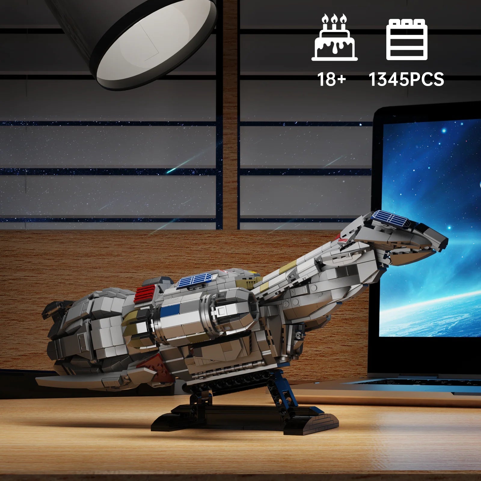 High-Tech Spaceship building blocks set Firefly Transport spacecraft for kids and adults